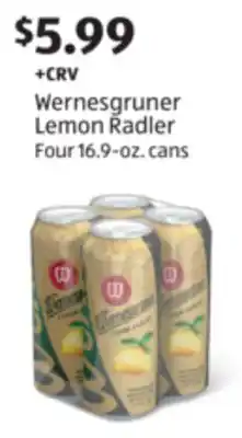 Aldi Wernesgruner Lemon Radler offer