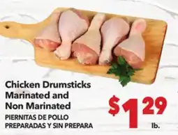 Vallarta Supermarkets Chicken Drumsticks Marinated and Marinated / PIERNITAS DE POLLO PREPARADAS Y SIN PREPARA offer