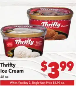 Vallarta Supermarkets Thrifty Ice Cream offer
