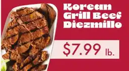 Vallarta Supermarkets Korean Grill Beef Diezmillo offer