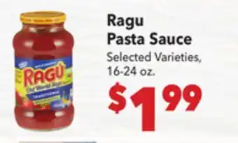 Vallarta Supermarkets Ragu Pasta Sauce offer