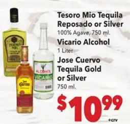 Vallarta Supermarkets Tesoro Mio Tequila Reposado or Silver offer