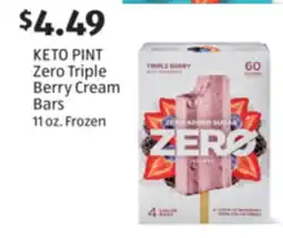 Aldi KETO PINT Zero Triple Berry Cream Bars offer