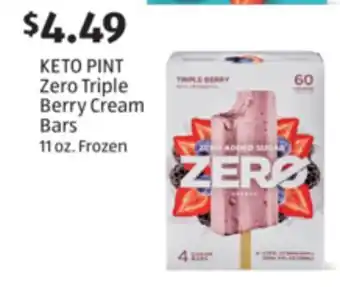 Aldi KETO PINT Zero Triple Berry Cream Bars offer