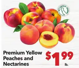 Vallarta Supermarkets Premium Yellow Peaches and Nectarines offer