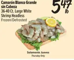 El Super Fresh Large White Shrimp Headless offer