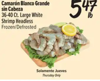 El Super Fresh Large White Shrimp Headless offer