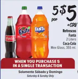 El Super Fresh Fanta 2 Lites, Coca-Cola Coca-Cola Mex Glass, 355 ml offer