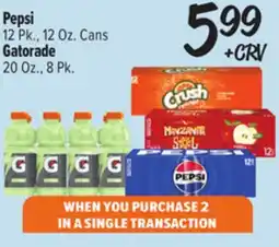 El Super Fresh Pepsi 12 Pk., 12 Oz. Cans, Gatorade 20 Oz., 8 Pk offer