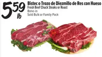 El Super Fresh Fresh Beef Chuck Steaks or Roast offer