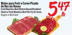 El Super Fresh Boneless Beef Bottom Round Breakfast Steak or Fresh Boneless Beef Stir Fry for Tacos offer