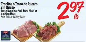 El Super Fresh Boneless Pork Stew Meat or Cushion Meat offer