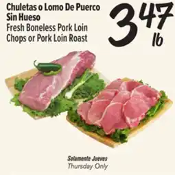 El Super Fresh Boneless Pork Loin Chops or Pork Loin Roast offer