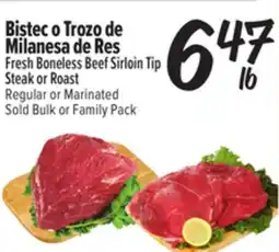 El Super Fresh Fresh Boneless Beef Sirloin Tip Steak or Roast offer
