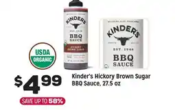 Grocery Outlet Kinder's Hickory Brown Sugar BBQ Sauce, 27.5 oz offer