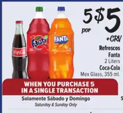 El Super Fanta 2 Liters, Coca-Cola Mex Glass, 355 ml offer