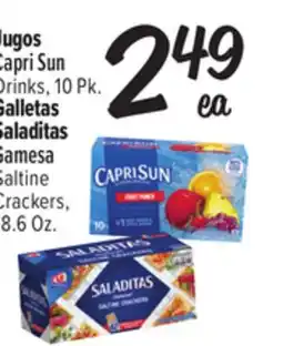 El Super Capri Sun Drinks, 10 Pk., Gamesa Saltine Crackers, 18.6 Oz offer