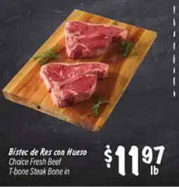 El Super Choice Fresh Beef T-bone Steak Bone in offer