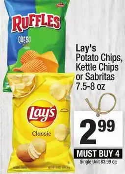 Super King Markets Lay's Potato Chips, Kettle Chips or Sabritas offer