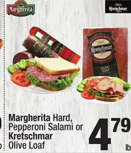 Super King Markets Margherita Hard, Pepperoni Salami or Kretschmar Olive Loaf offer