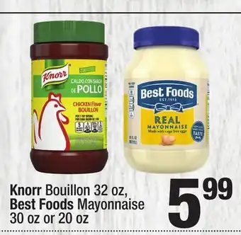 Super King Markets Knorr Bouillon 32 oz, Best Foods Mayonnaise 30 oz or 20 oz offer