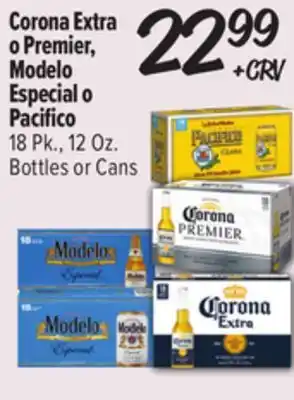El Super Corona Extra o Premier, Modelo Especial o Pacifico offer