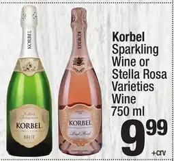 Super King Markets Korbel Sparkling Wine or Stella Rosa Varieties Wine offer