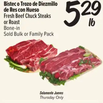 El Super Fresh Beef Chuck Steaks or Roast offer
