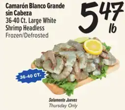 El Super Large White Shrimp Headless offer