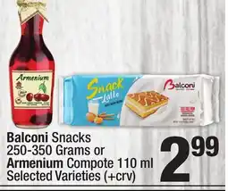 Super King Markets Balconi Snacks 250-350 Grams or Armenium Compote 110 ml offer