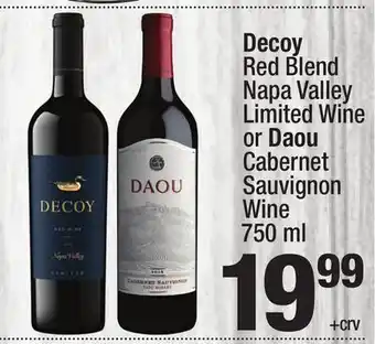 Super King Markets Decoy Red Blend Napa Valley Limited Wine or Daou Cabernet Sauvignon Wine 750 ml offer