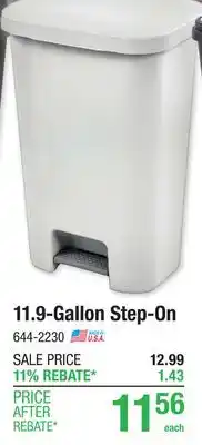 Menards 11.9-Gallon Step-On offer