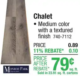 Menards Chalet offer