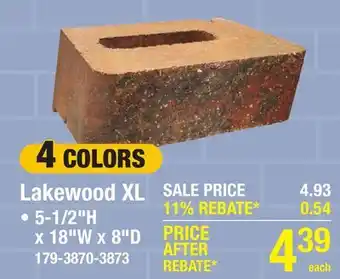 Menards Lakewood XL offer