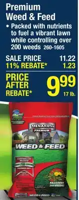 Menards Premium Weed & Feed offer