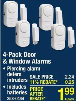 Menards 4-Pack Door & Window Alarms offer