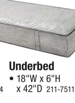 Menards Underbed offer
