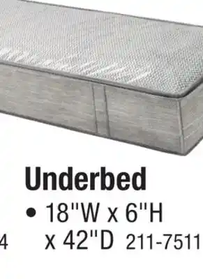 Menards Underbed offer