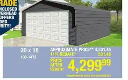 Menards 20 x 18 offer