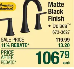 Menards Matte Black Finish offer