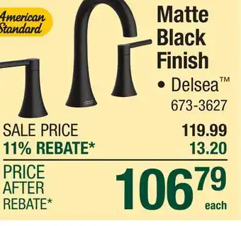 Menards Matte Black Finish offer