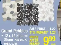 Menards Grand Pebbles offer