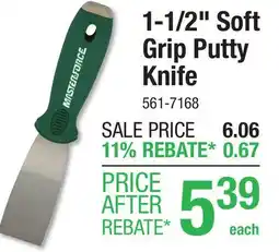 Menards 1-1/2 Soft Grip Putty Knife offer