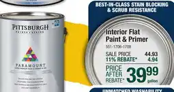 Menards Interior Flat Paint & Primer offer