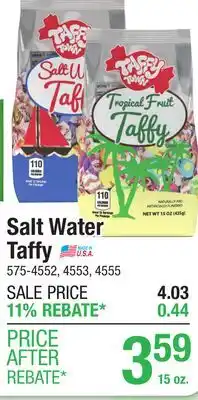 Menards Salt Water Taffy offer