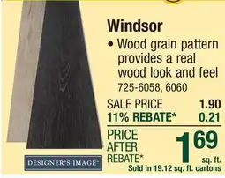 Menards Windsor Vinyl Plank offer