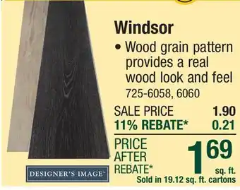 Menards Windsor Vinyl Plank offer