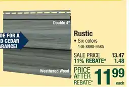 Menards Rustic offer