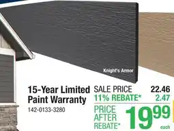 Menards 15-Year Limited Paint Warranty offer