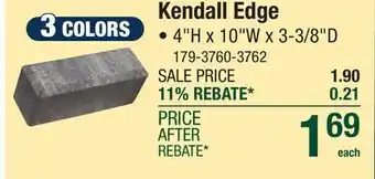 Menards Kendall Edge offer